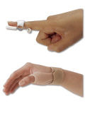 指装具（画像上：マレットフィンガー 画像下：CM関節症装具